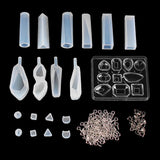 129Pcs Silicone Jewelry Molds Set DIY Making Tool Crafting Pendant Earrings