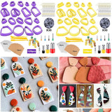 129pcs DIY Jewelry Making Earring Cards Cutters Hooks Baking Mould