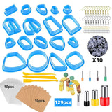 129pcs DIY Jewelry Making Earring Cards Cutters Hooks Baking Mould