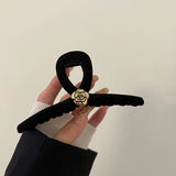 Women Hair Claw Camellia Barrette Hairpins Bath Clip Hair Accessories