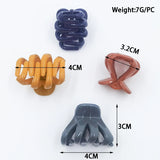 Acrylic Small Crab Hair Claw Clip Women Girls Barrette Clamp Hair Accessories