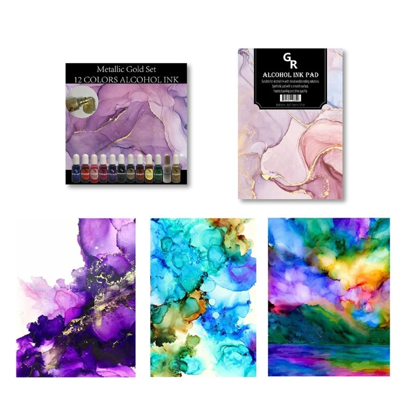 12Colors Epoxy Resin Diffusion Pigment Alcohol Ink Liquid Colorant Dye