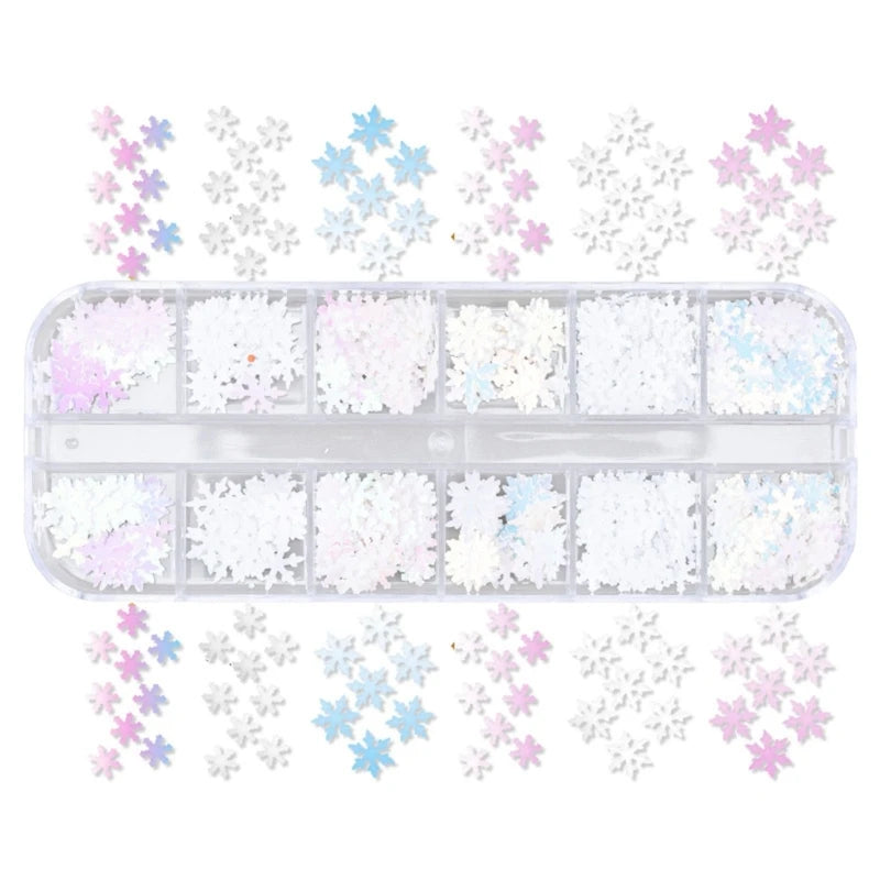 12Grid Snowflake Sequins for Epoxy Resin Moulds DIY Jewelry Making