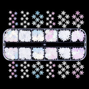 12Grid Snowflake Sequins for Epoxy Resin Moulds DIY Jewelry Making