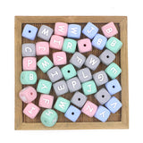 12MM 100/500Pcs Baby Silicone Letters DIY Personalized Name Nipple Chain