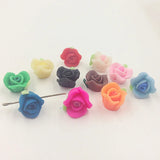 12MM 100Pcs Three Leaf Flower Clay Loose Beads Charms Finding