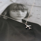 925 Sterling Silver Airplane Necklace Fine Jewelry Handcraft C-B165