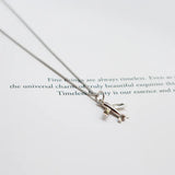 925 Sterling Silver Airplane Necklace Fine Jewelry Handcraft C-B165