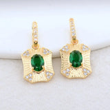 Green Zircon Necklace Charms Pendants 14K Plated Jewelry Making Supplies