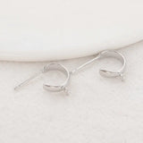 12MM 14K Brass Round Stud Earrings Pins Jewelry Making Supplies