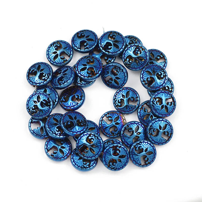 Life Tree Hematite Stone Spacer Beads 20pcs