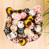12MM Leopard Silicone Beads Bulk Food DIY Bracelet Necklace Jewelry