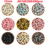 12MM Leopard Silicone Beads Bulk Food DIY Bracelet Necklace Jewelry
