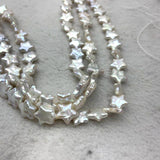 12MM 8Pcs Flat Star Baroque Freshwater Pearl Strand Ear Beads Jewellery Bead
