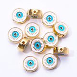 12MM Bohemian Heart Enamel Pink Eyes Spacer Beads Charm for DIY Bracelet