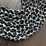12MM Undyed Football DZI Agate Gemstone Beads