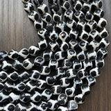 12MM Undyed Football DZI Agate Gemstone Beads