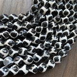 12MM Undyed Football DZI Agate Gemstone Beads