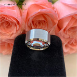 12MM Mens Tungsten Wedding Band Beveled Brushed Finish Comfort Fit