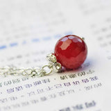 12MM Natural Red Agate Bead Pendant Necklace Healing Diy Classic Cuff