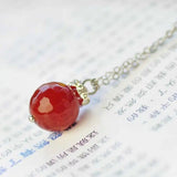 12MM Natural Red Agate Bead Pendant Necklace Healing Diy Classic Cuff