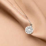 925 Silver Smile Sun Coin Pendant Necklace Clavicle Jewelry