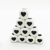 12MM Silicone Letter Cube Beads for Baby Teething