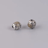 12MM Thai Silver Matte Buddha Bucket Beads For Men's Bracelet