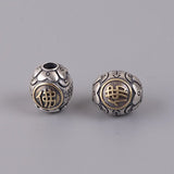 12MM Thai Silver Matte Buddha Bucket Beads For Men's Bracelet