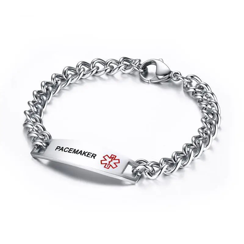 12MM Type 1 Diabetes Stainless Steel Medical Logo Bracelet