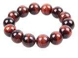 Vintage Red Tiger Eye Stone Elastic Bracelet Punk Style