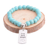 12PC Dog Tag Paw Prints Live Love Adopt Bracelet Pet Rescue Jewelry