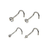12PCS/14PCS/20PCS/21PCS Rhinestone Nose Studs Ring Hoop