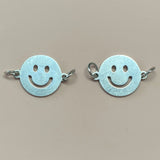 12PCS 15-25mm Smiling Face Charm For Jewelry Titanium Steel Laugh Face Pendant