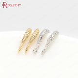 12PCS 9x15MM Matte Silver Brass Earrings Hooks Jewelry Earrings Making