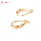 12PCS 9x15MM Matte Silver Brass Earrings Hooks Jewelry Earrings Making