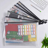 12PCS A3 Zipper Bag Plastic Wallet Mesh File Bag Zipper Wallet