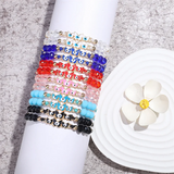 12PCS Alloy Butterfly Hand-woven Bracelet Set Eye Beaded Bracelet