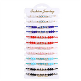 12PCS Alloy Butterfly Hand-woven Bracelet Set Eye Beaded Bracelet