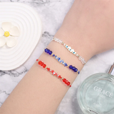 12PCS Alloy Butterfly Hand-woven Bracelet Set Eye Beaded Bracelet