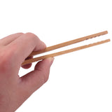 12PCS Bamboo Toaster Tongs, 7 Inch Wood Kitchen Tongs