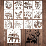 12PCS Animal Stencils for Wildlife Painting on Wood Fabric Canvas