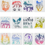 12PCS Animal Stencils for Wildlife Painting on Wood Fabric Canvas