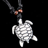 12PCS Hawaiian Surfing Turtles Pendants Wood Beads Necklace