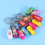 12PCS Wood Matryoshka Key Chains Adault Toys Key Rings