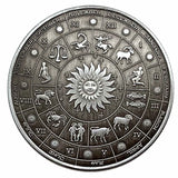 12PCS Zodiac Coin Challenge Silver Plated Set Art Collection Gift