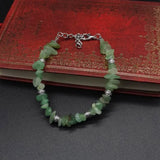 12PCS Gravel Stone Beads Bracelet - Rose Quartz Green Aventurine Amethyst