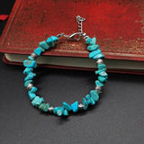 12PCS Gravel Stone Beads Bracelet - Rose Quartz Green Aventurine Amethyst