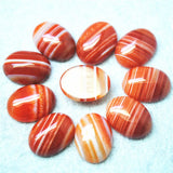 12PCS Carnelian Stone Cabochons 12X16MM 13x18MM Oval Shape DIY JEWELRY Beads