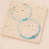 12PCS Hand Woven Devil's Eye Bracelet Crystal Hand Crystal Prayer Bracelet